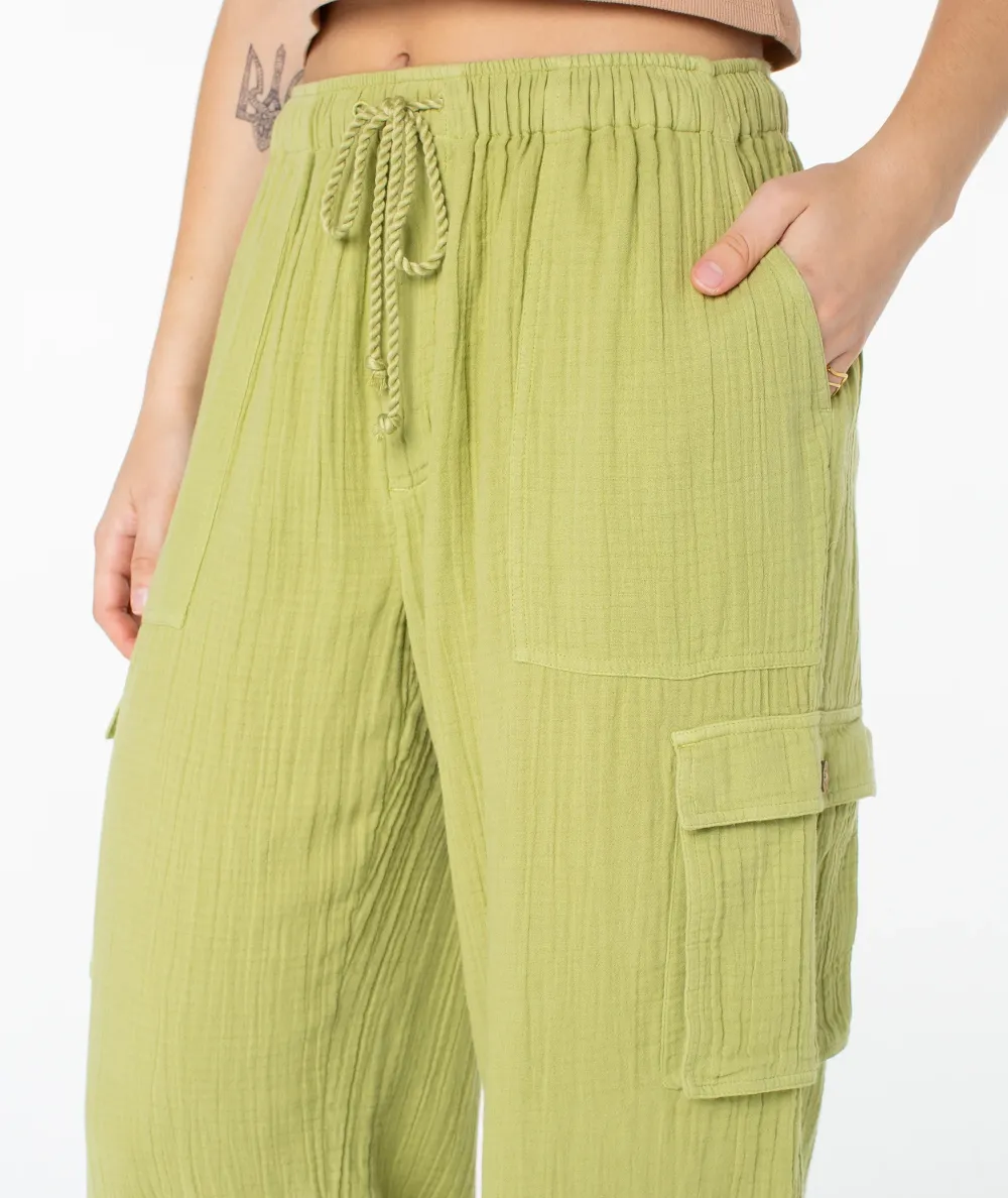 Drawstring Casual Pants With Double Pockets