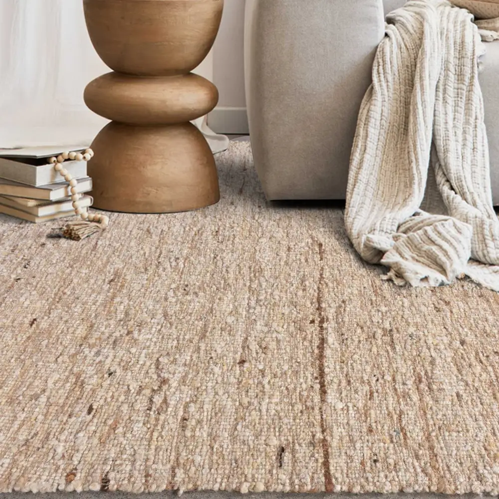 Hand-Knotted Wool Blend Rug