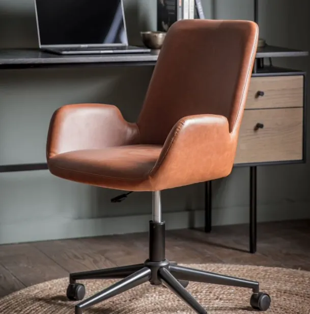 Swivel Upholstered Leather Chair