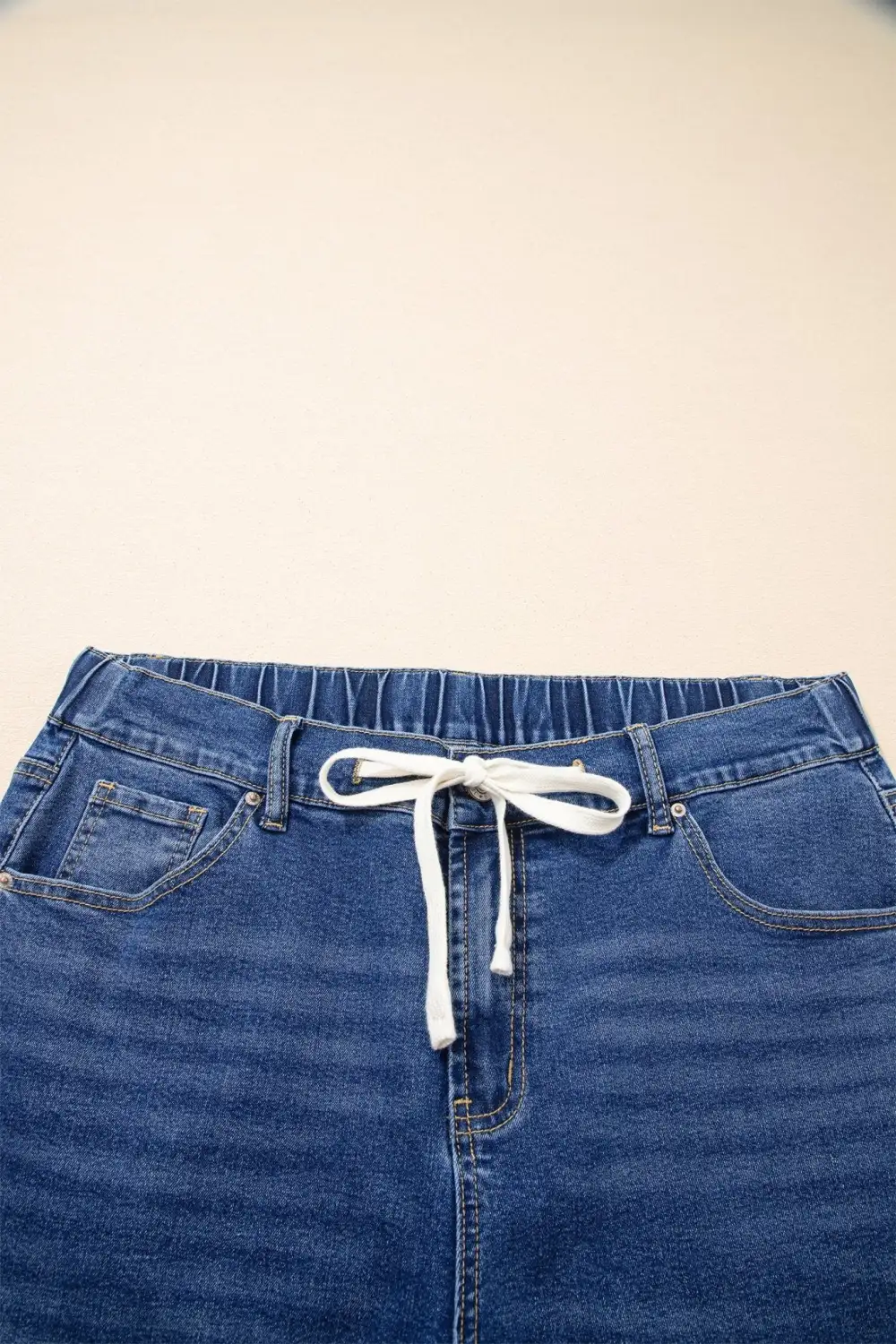 Draped Lace Jeans
