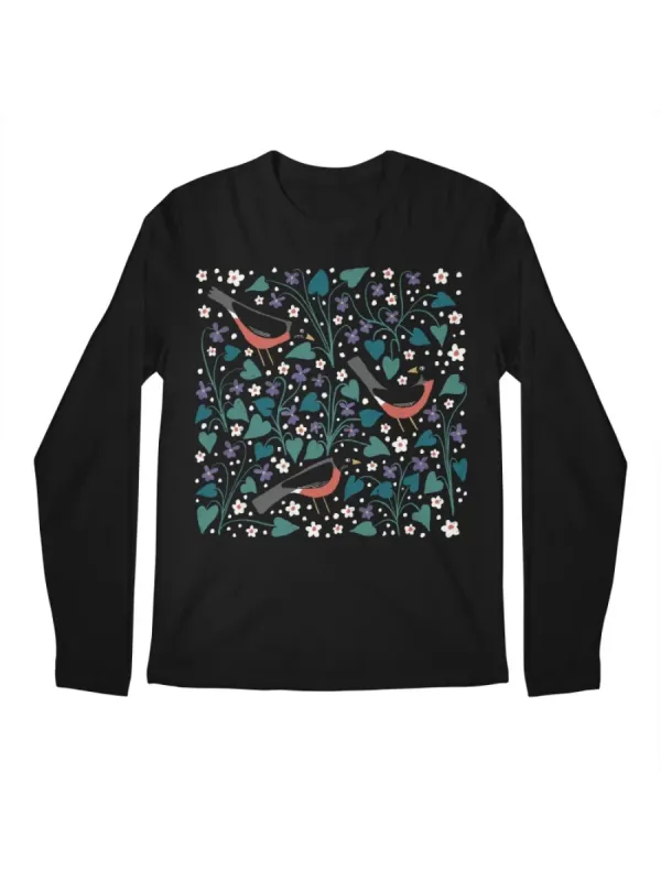 Robin Bird Floral T-Shirt