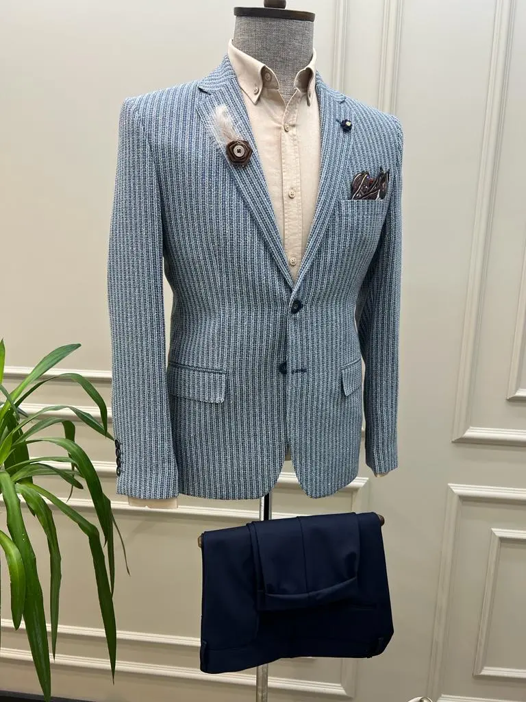 Slim Fit Dot Detailed Blazer