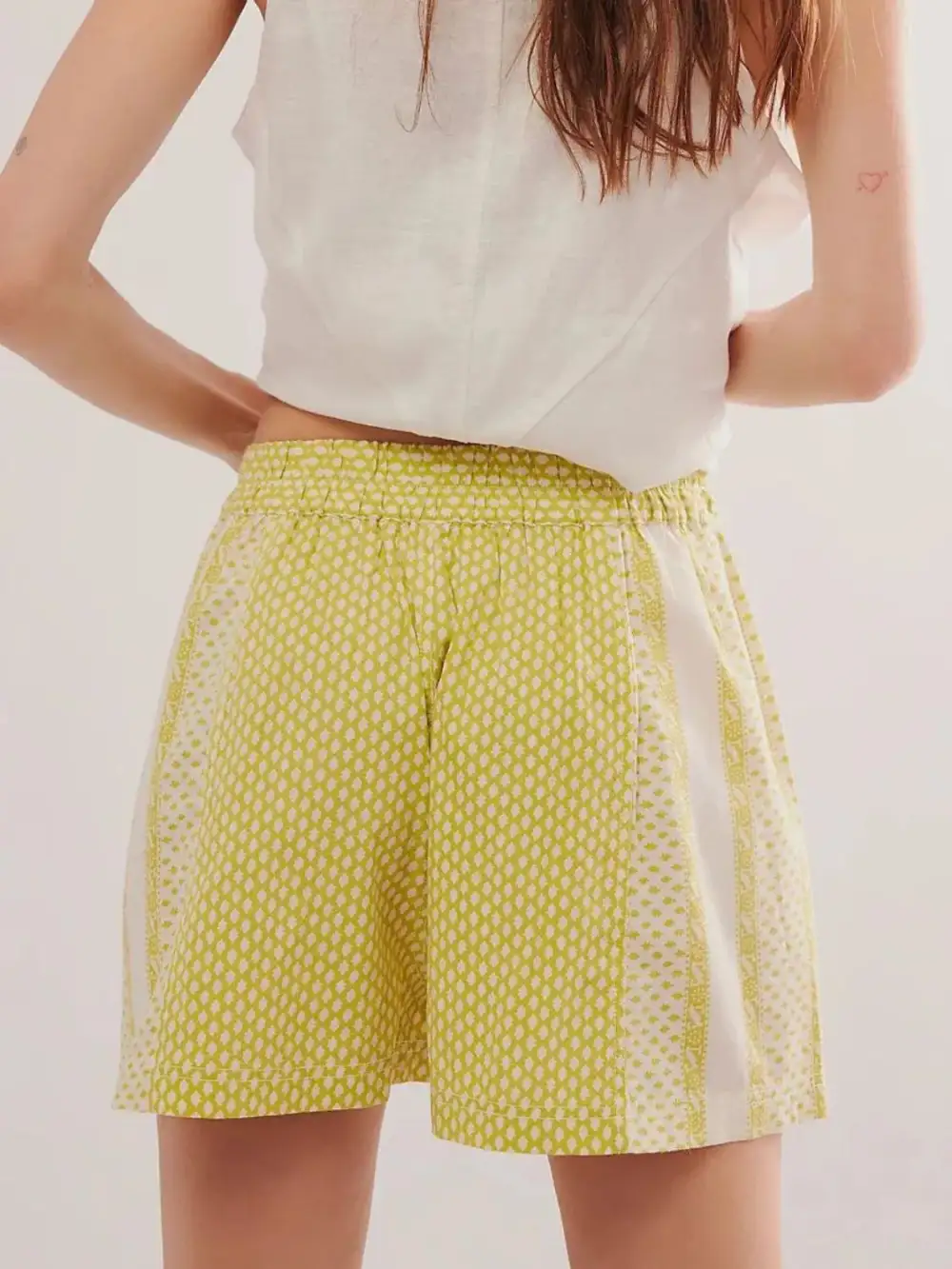 Cotton-Blend Elastic Waist Shorts