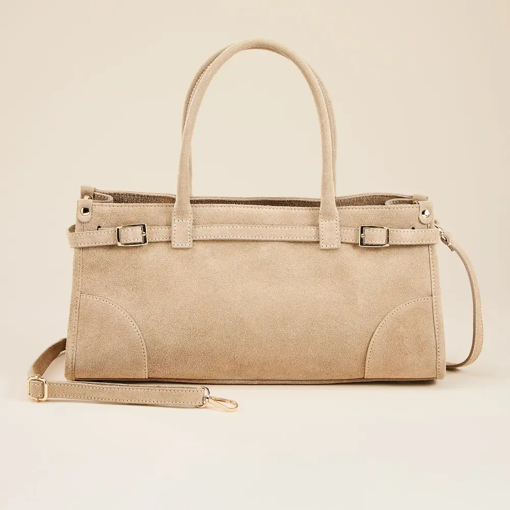 Suede Satchel Bag