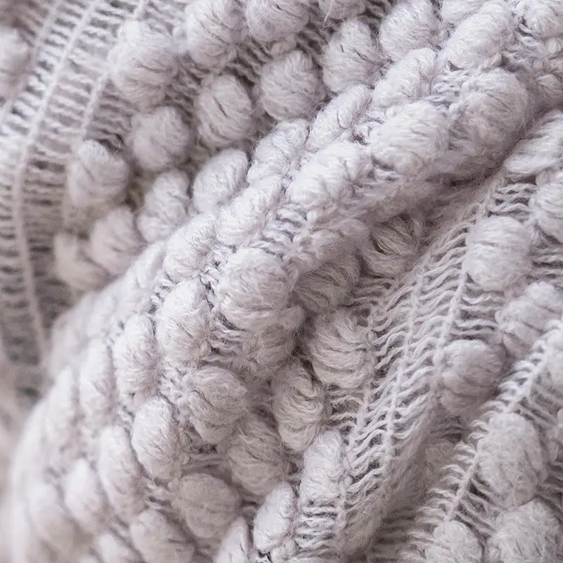Textured Waffle Knit Throw Blanket
