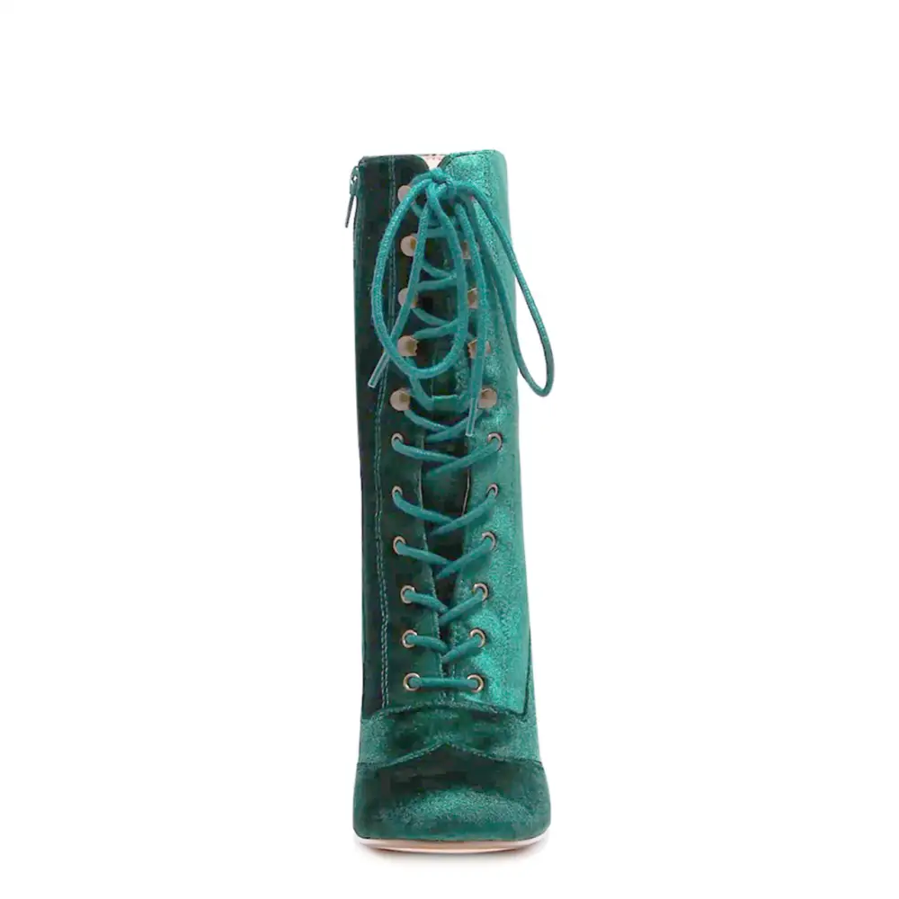 Velvet Victorian Ankle Boots