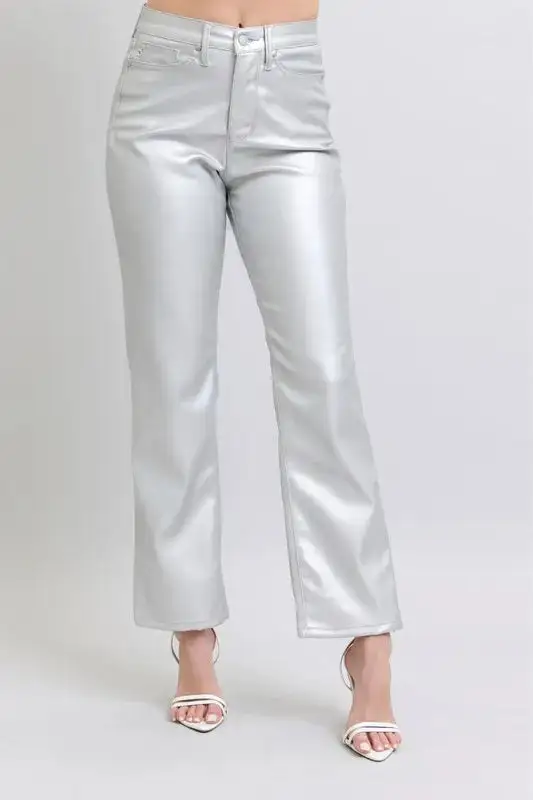 Full Size High Waist Faux Leather Pants Plus Size