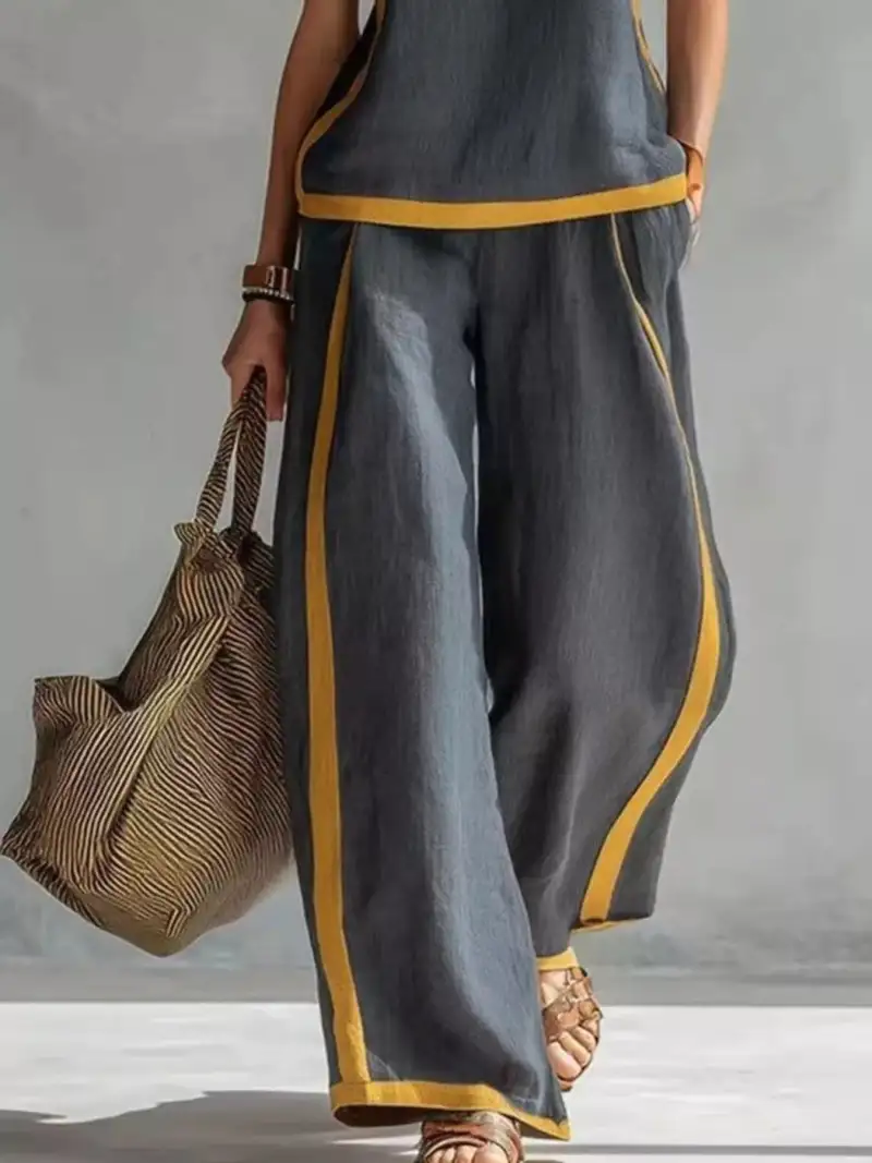 Wide-Leg Pants Matching Set