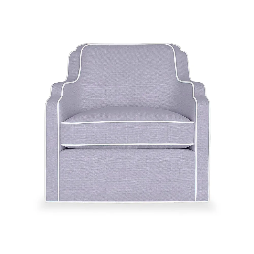 Scalloped Swivel Chair
