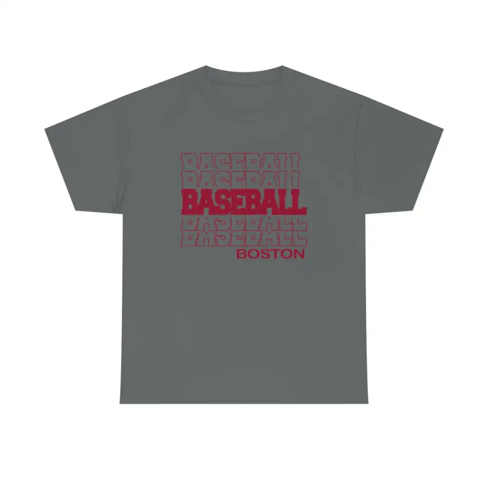 Baseball Boston in Modern Stacked Lettering