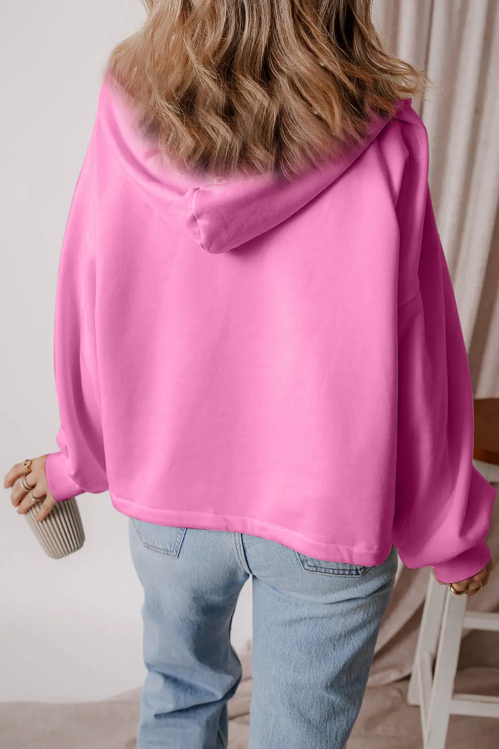Half-Zip Pocketed Hoodie