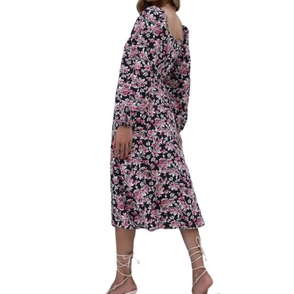 Women's Bodycon Floral Ruffled Bridal Maxi Dress