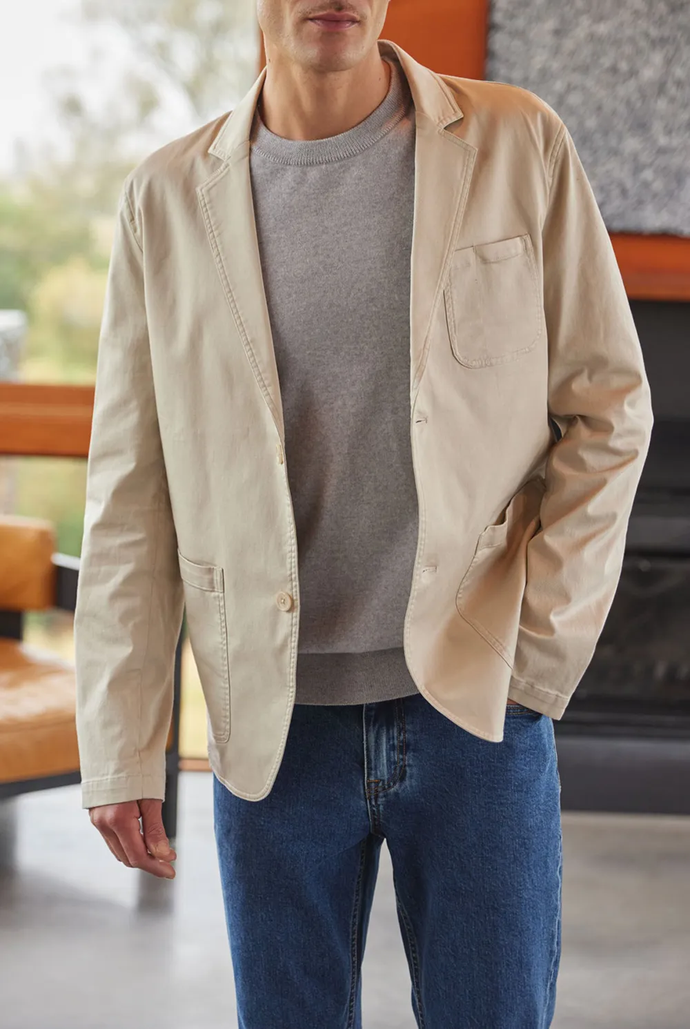 Minimalist Unstructured Casual Blazer Jacket