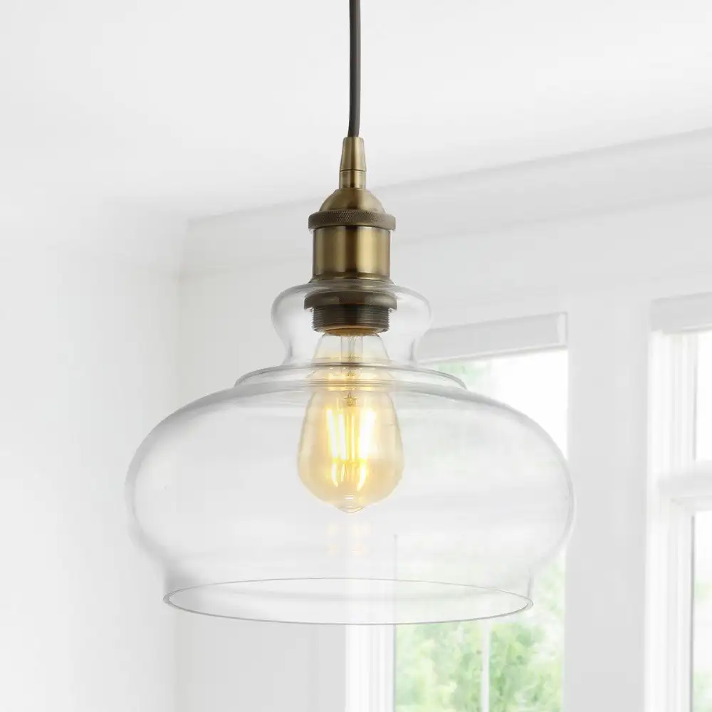 Adjustable Drop Pharmacy Metal/glass LED Pendant