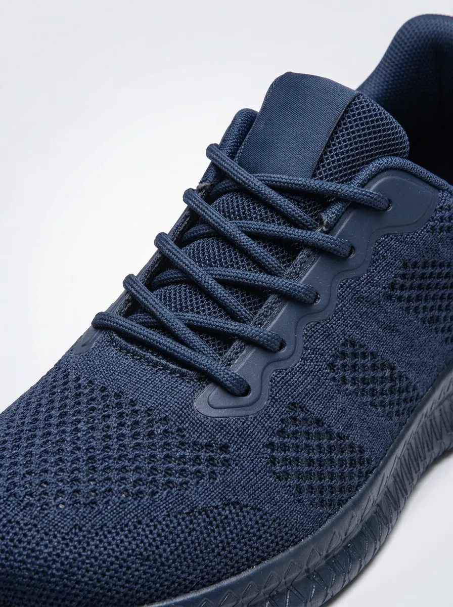 Unisex Navy Blue Mesh Sneaker 