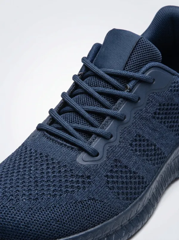 Unisex Navy Blue Mesh Sneaker 