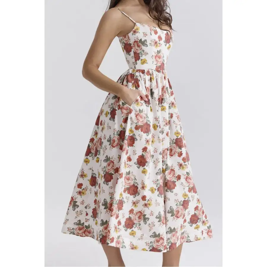 Spaghetti Strap Midi Dress