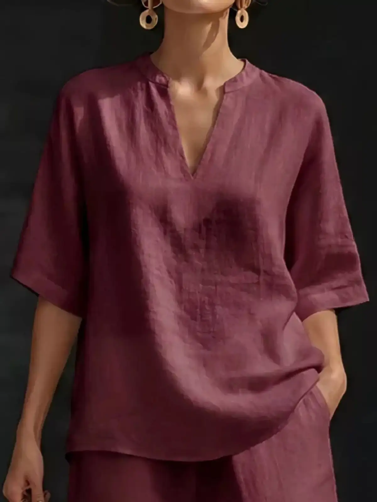 Polished Refined Pocketed Top and Shorts Matching Set