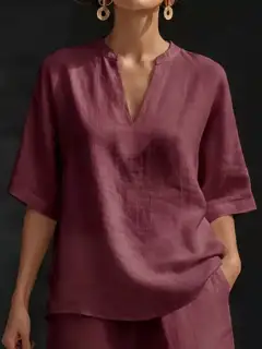 Polished Refined Pocketed Top and Shorts Matching Set