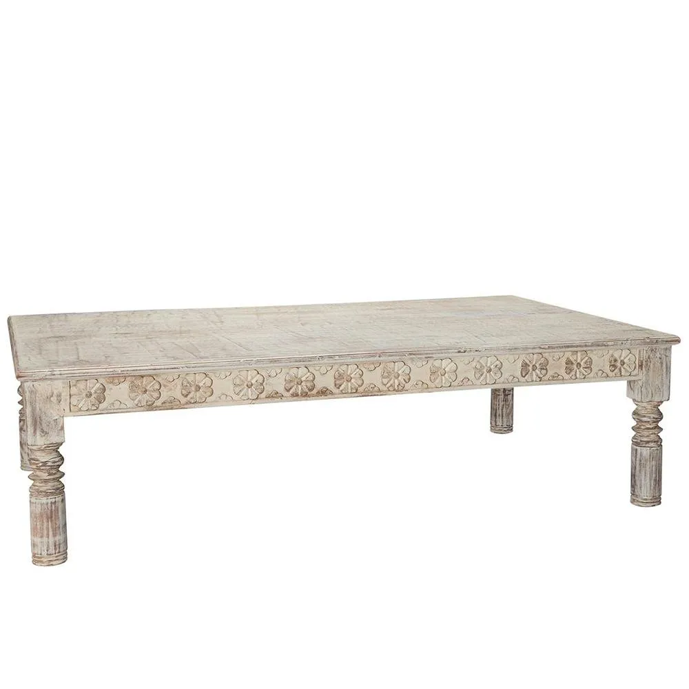 Whitewashed Teak Coffee Table