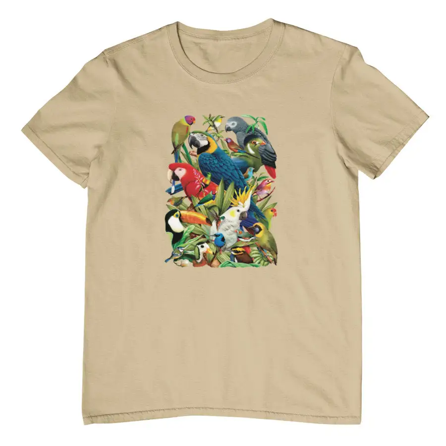 Bird World Graphic Cotton T-Shirt