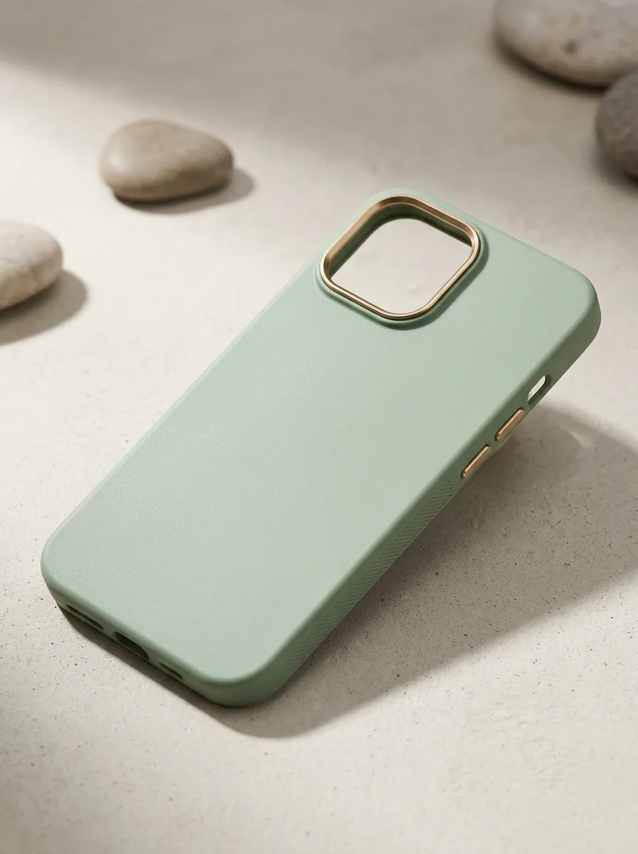 Sage Green Gold Frame Phone Case