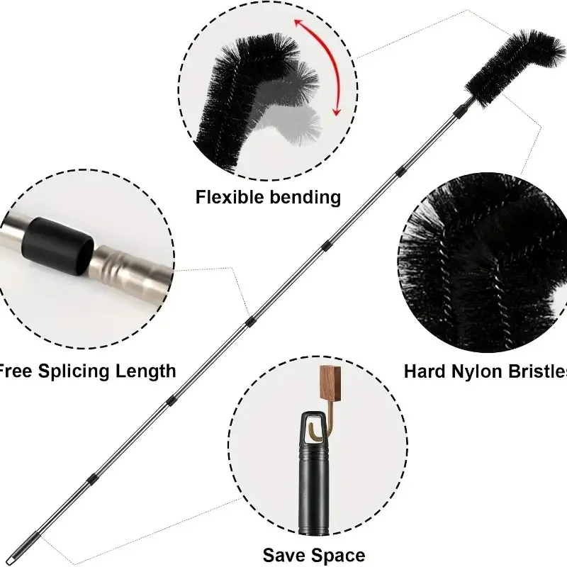 The Extended Handle Makes The Dishwashing Brush Convenient