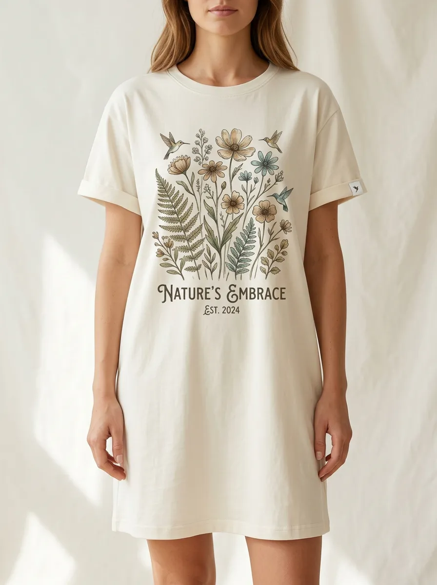 Nature Lover Hummingbird Floral T-Shirt