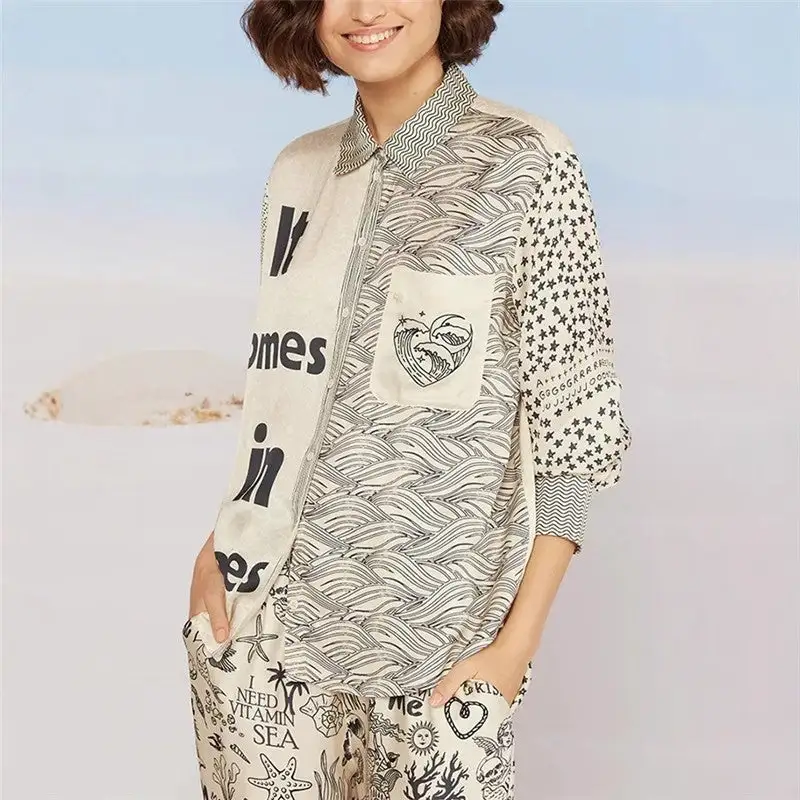 Floral Long Sleeve Shirt Pants Set
