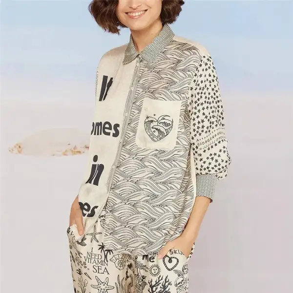 Floral Long Sleeve Shirt Pants Set