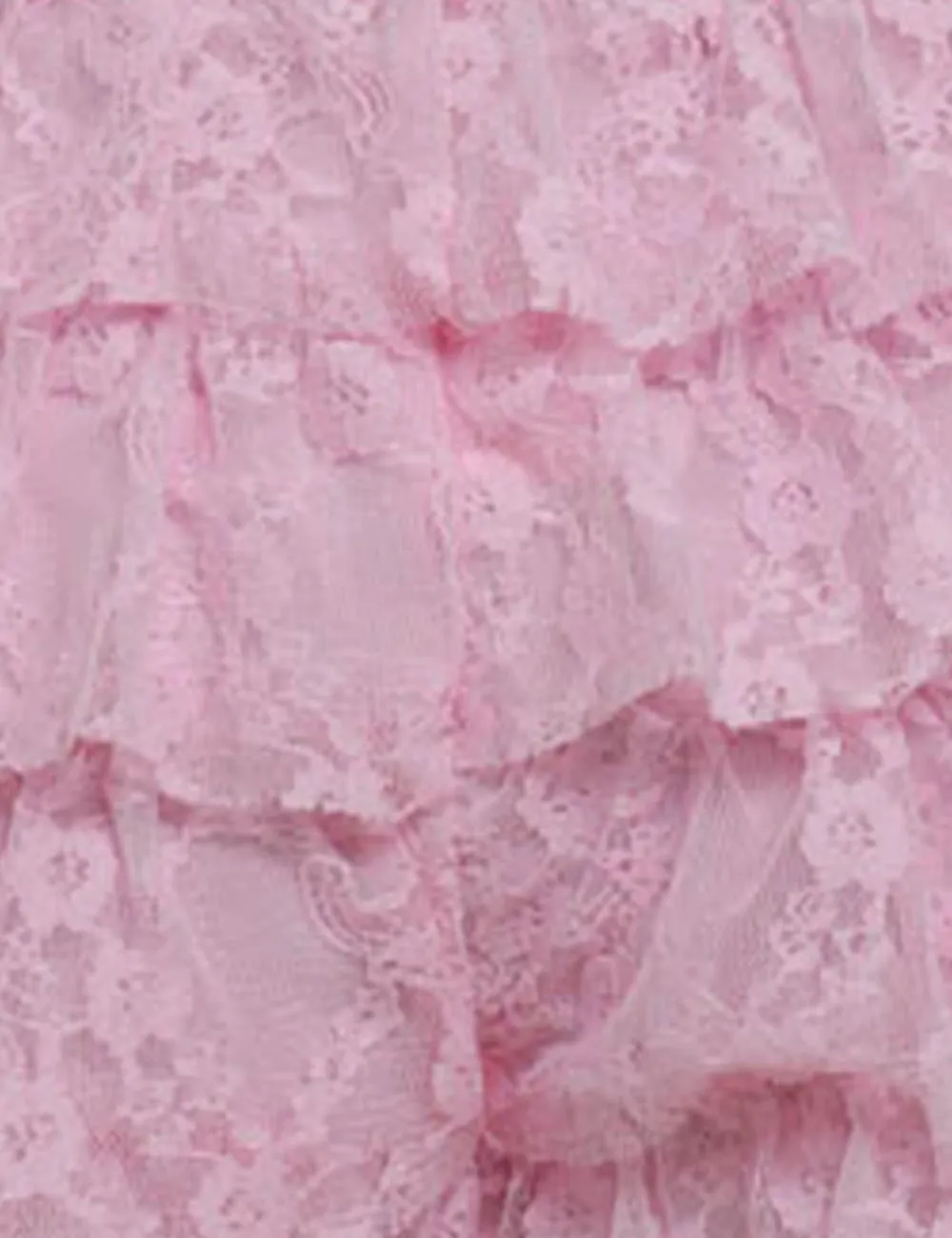 Lace Tiered Ruffle Elastic Waist Mini Shorts
