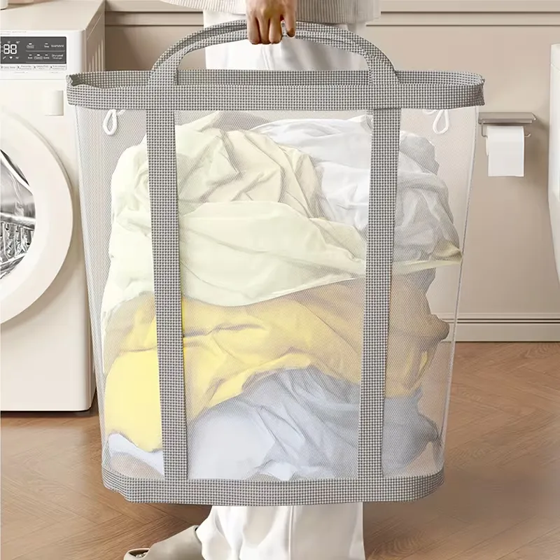 Mesh Laundry Hamper with Handles