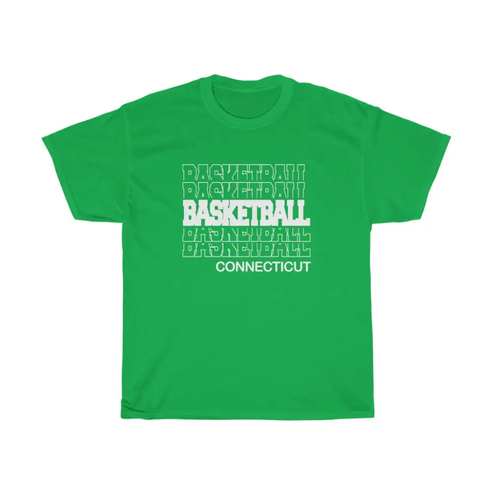 Basketball Connecticut in Modern Stacked Lettering