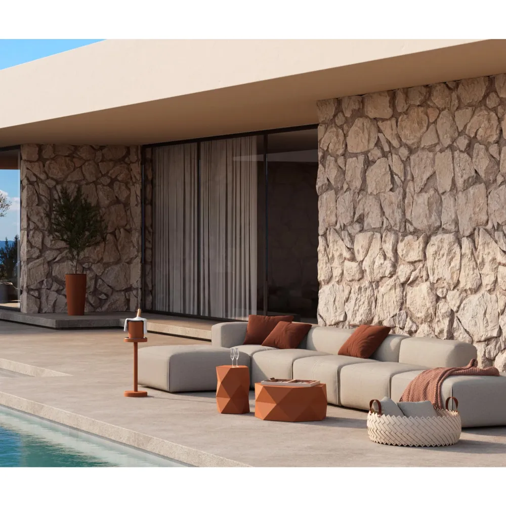 Leather Covered Plant Pot