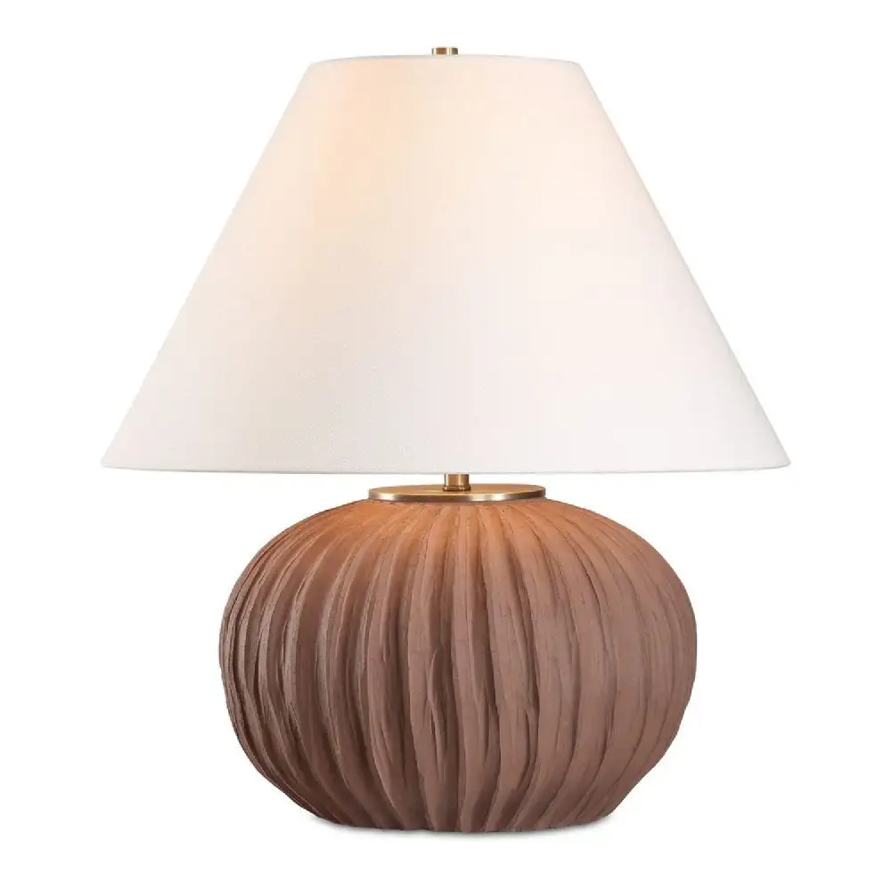Channeled Porcelain Table Lamp