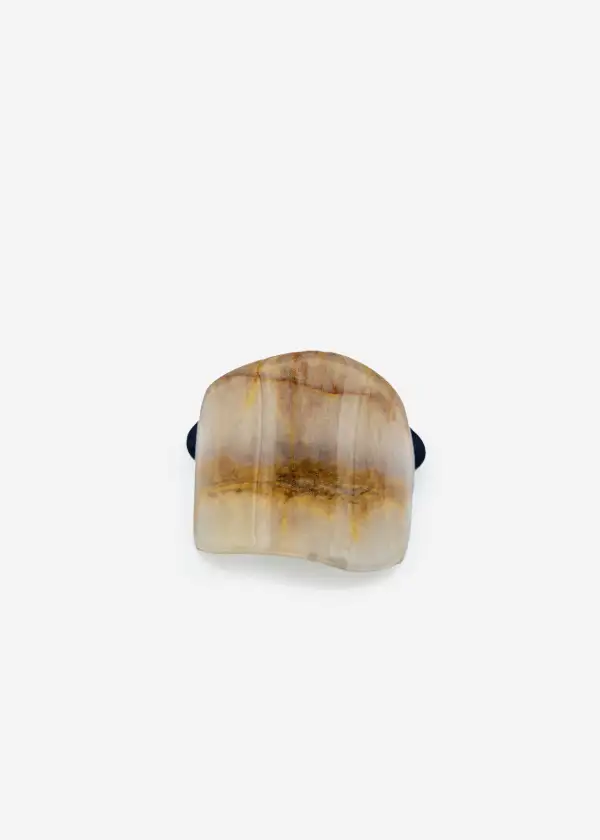 Beige Marbled Hair Tie