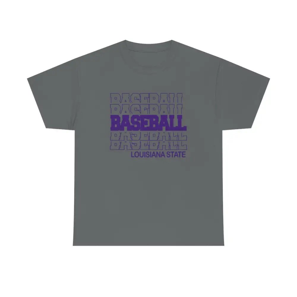 Baseball Louisiana State in Modern Stacked Lettering