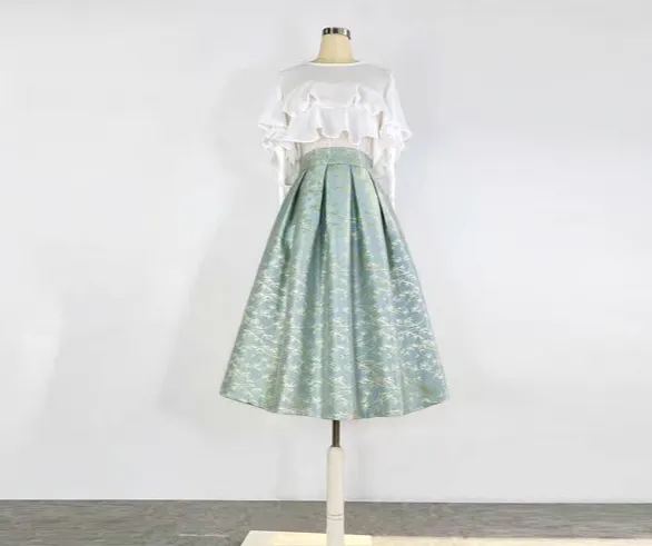Cozy Seaside Everyday Casual Embroidered Skirt