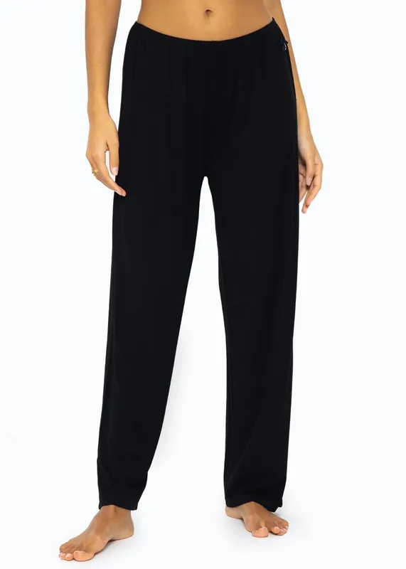 Black Jersey Everyday Pants