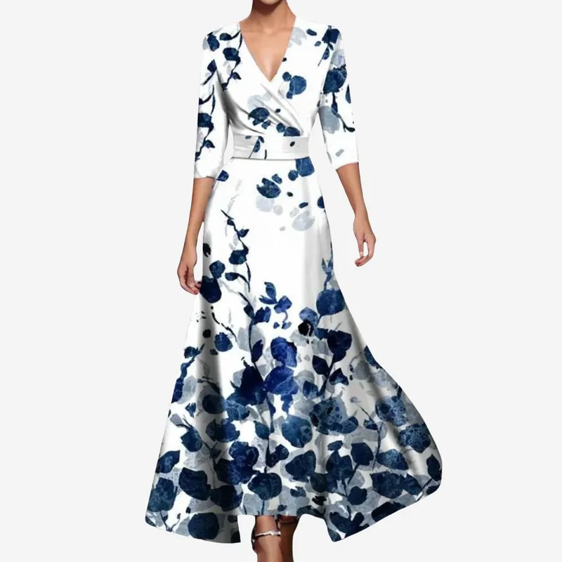 Elegant Floral Print Dress