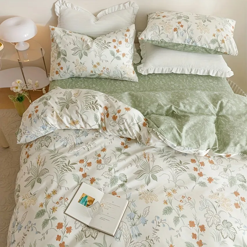 3 Pcs Floral Bedding Set