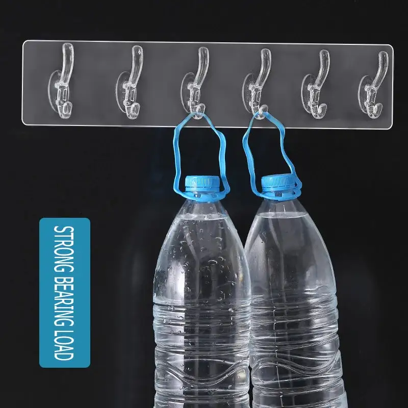 Transparent Strong Wall 6 in 1 Sticky Hook