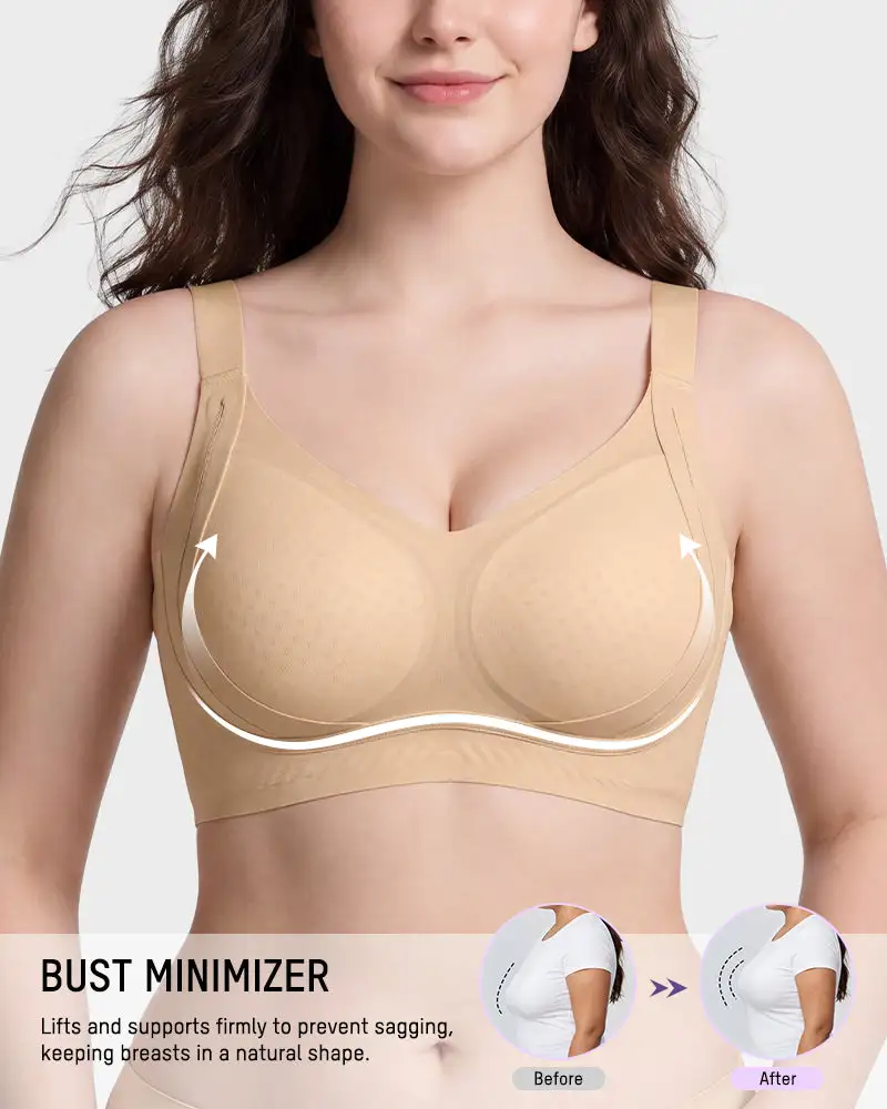 Invisible Seamless Minimizer Bra with Lift & Support