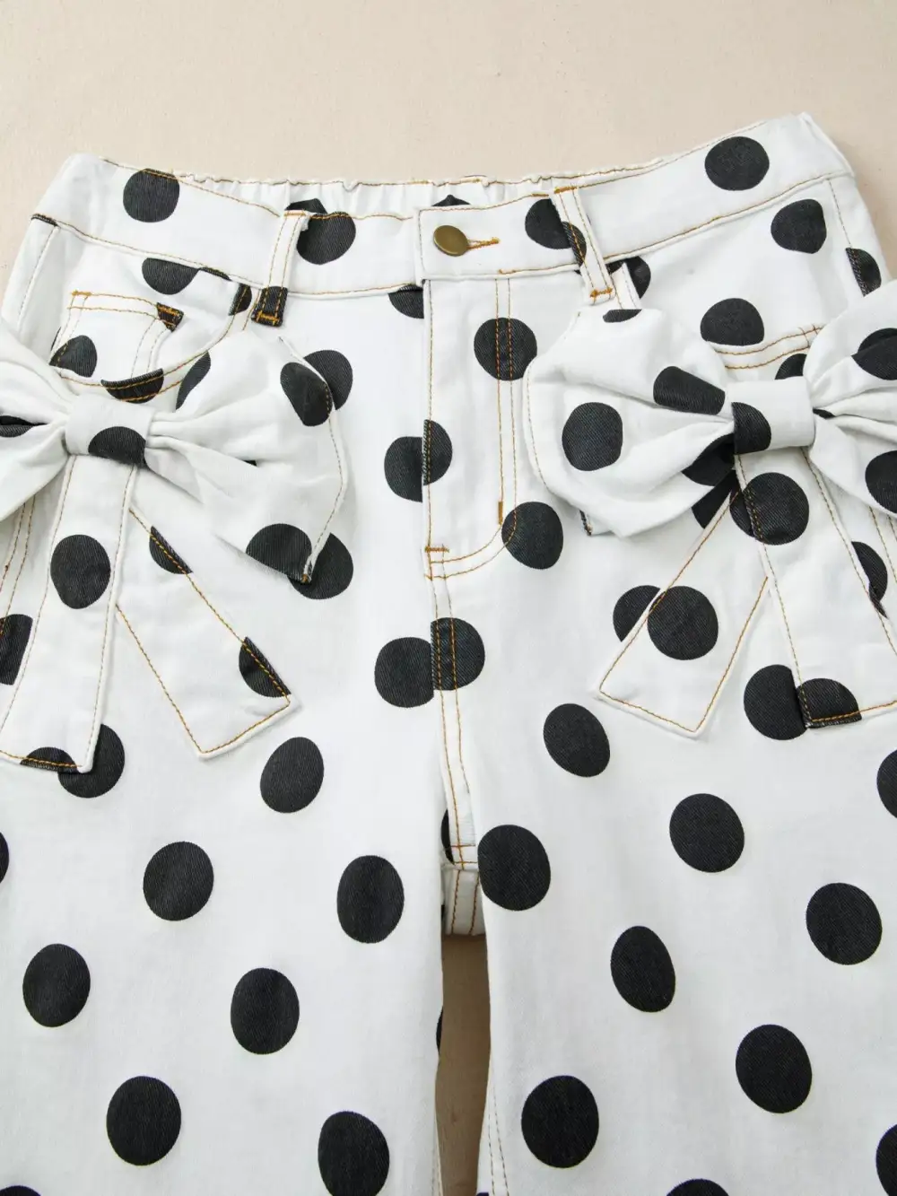 Polka Dot High Waist Jeans