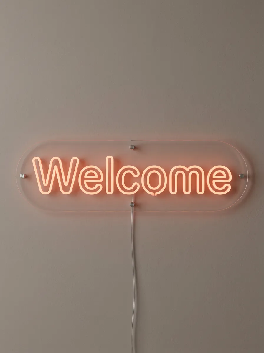 Acrylic Wall Welcome Neon Sign