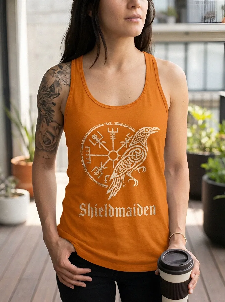 Viking Shieldmaiden Raven Tank Top