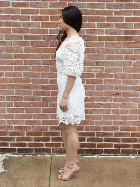 Lace Floral Mini Dress