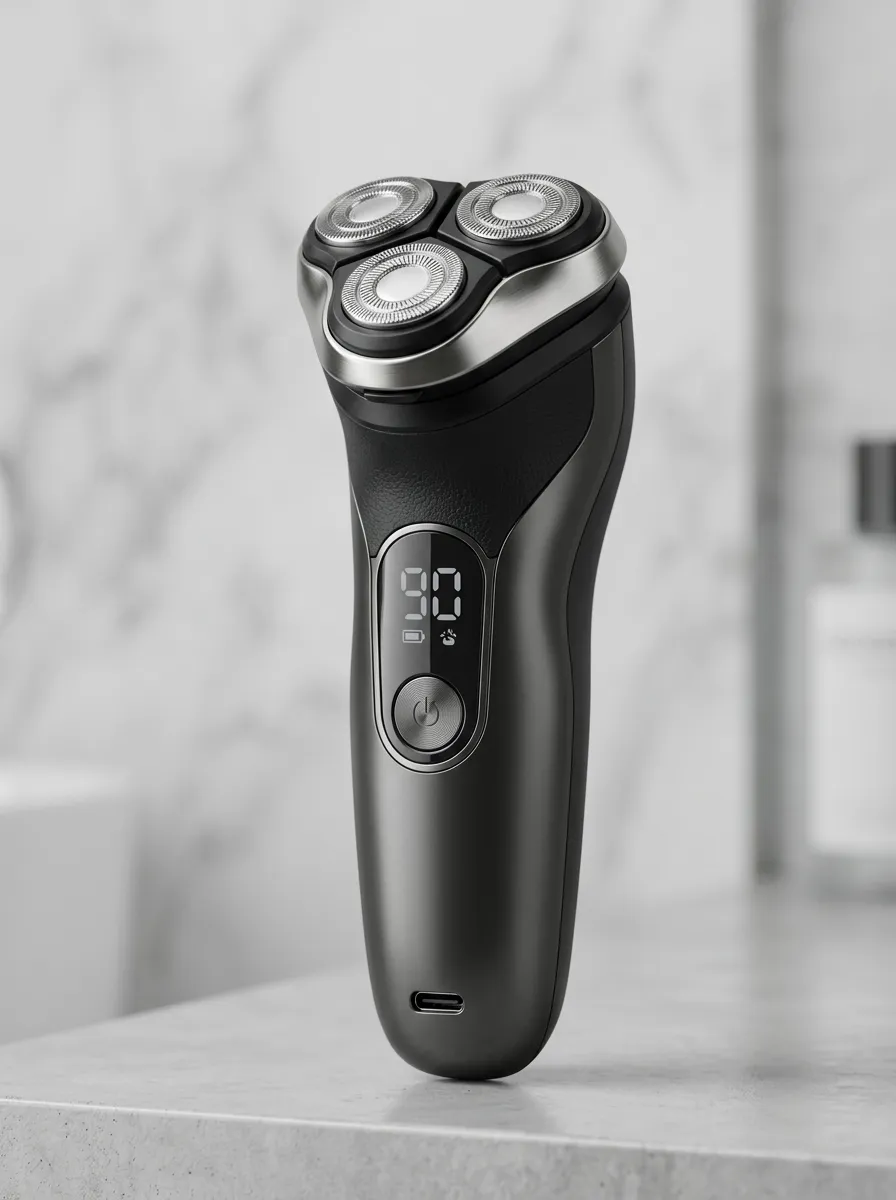Rotary Digital Display Electric Shaver