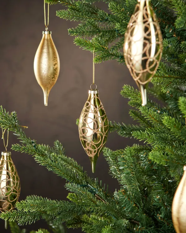 Glass Teardrop Bauble Set