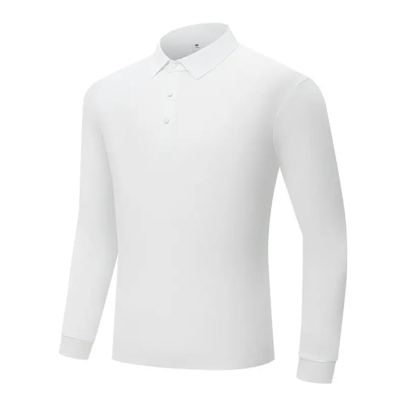 Men's Snap-Button Long-Sleeve Polo Shirt